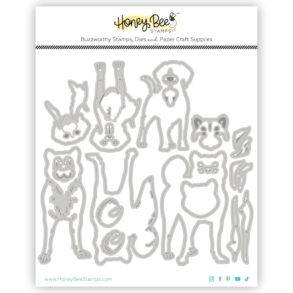 Honey Bee Lovely Layers Medium Dogs Dies hbds-llmdog Product Image