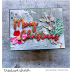 Honey Bee Lovely Layers Mini Holiday Florals Dies hbds-llmhf Merry Christmas Card
