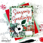 Honey Bee Lovely Layers Mini Holiday Florals Dies hbds-llmhf Season's Greetings Card