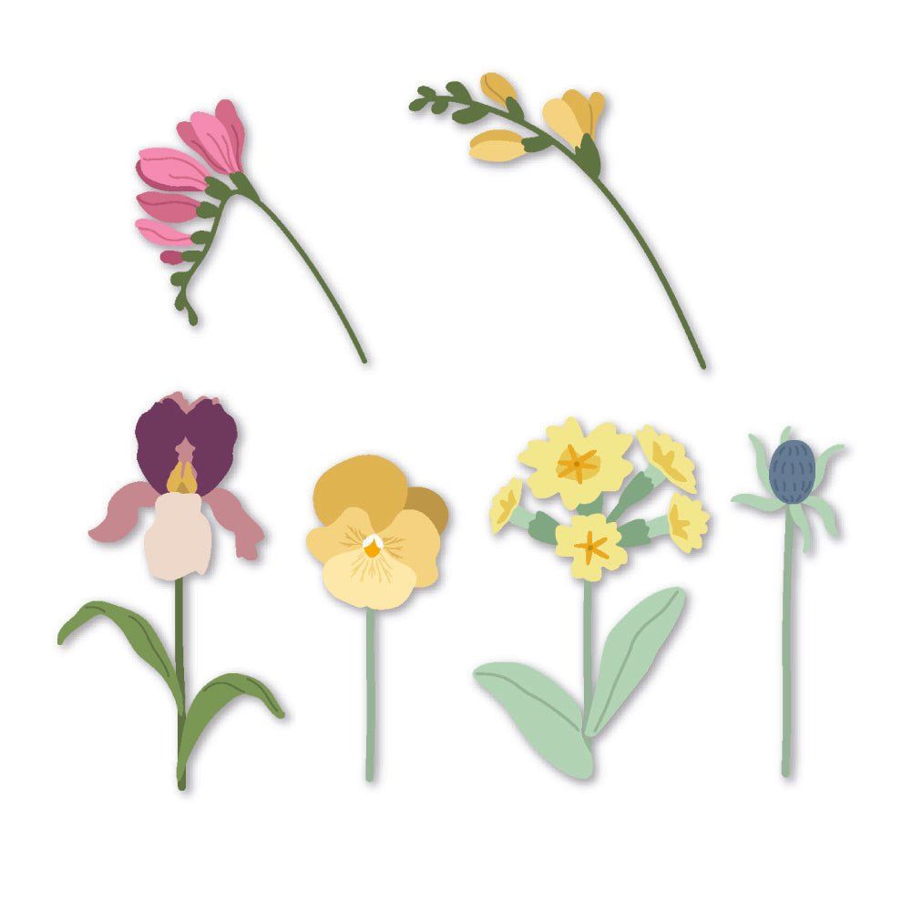 Honey Bee Lovely Layers Mini Spring Florals Dies hbds-llmnspf
