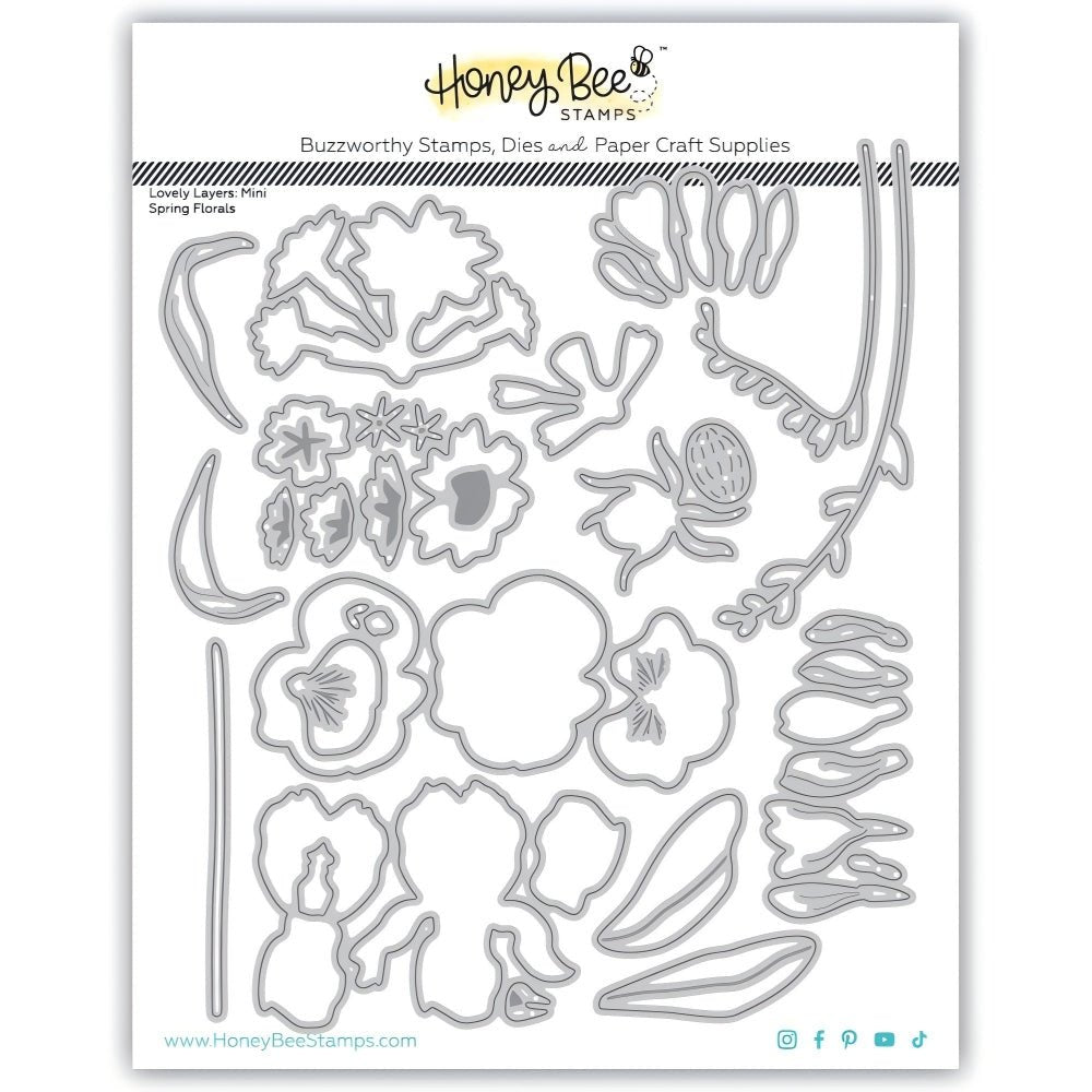 Honey Bee Lovely Layers Mini Spring Florals Dies hbds-llmnspf Product Image