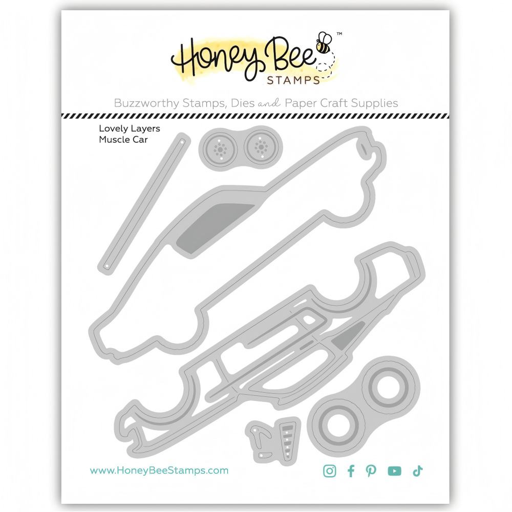 Honey Bee Lovely Layers Muscle Car Dies hbds-llmsclc Packaging View