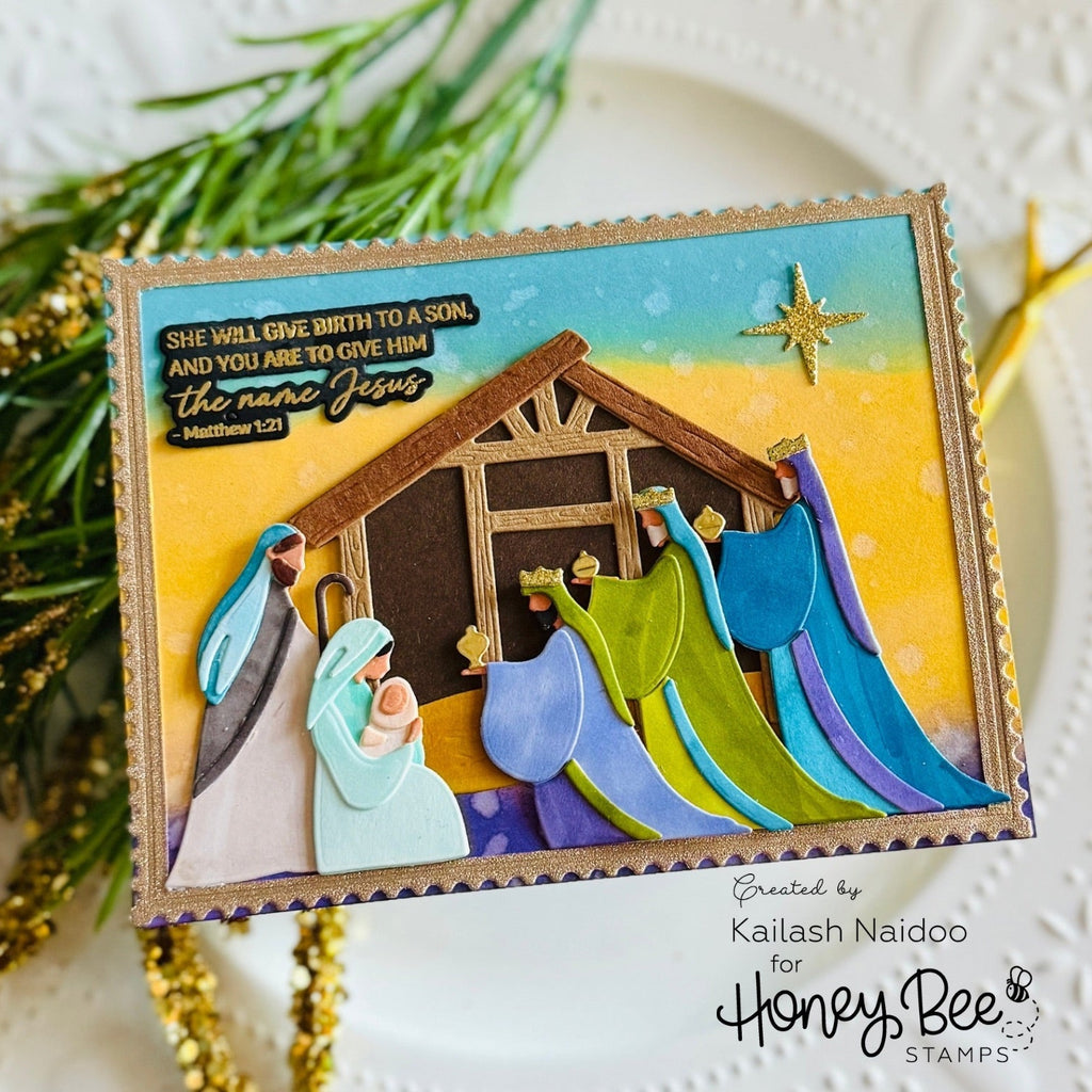 Honey Bee Lovely Layers Nativity Scene Dies hbds-llnatsn Manger Card
