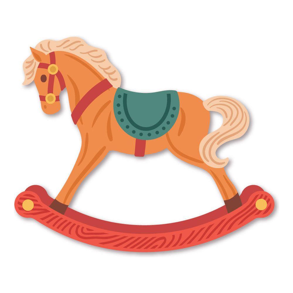 Honey Bee Lovely Layers Old Fashioned Rocking Horse Dies hbds-llofrh