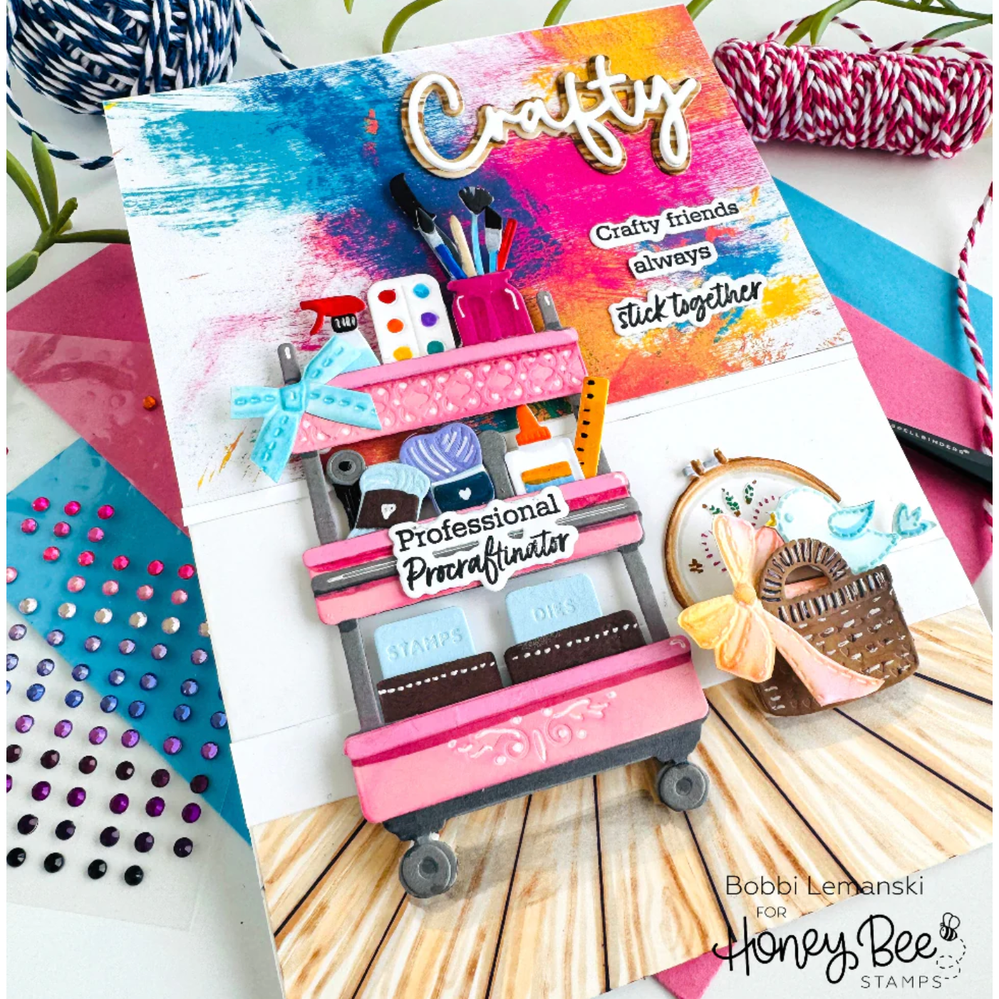 Honey Bee Lovely Layers Paper Crafting Supplies Dies hbds-llpcraf Crafty Friends Card