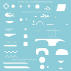 Honey Bee Lovely Layers Pedal Car Dies And Stencils Bundle HBSL-161 Stenciling Options