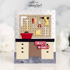 Honey Bee Lovely Layers Pegboard And Desk Dies hbds-llpdsk Brenda Noelke Card