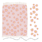 Honey Bee Lovely Layers Perfect Picnic Dies And Picnic Blanket Stencils Bundle Pink Florals
