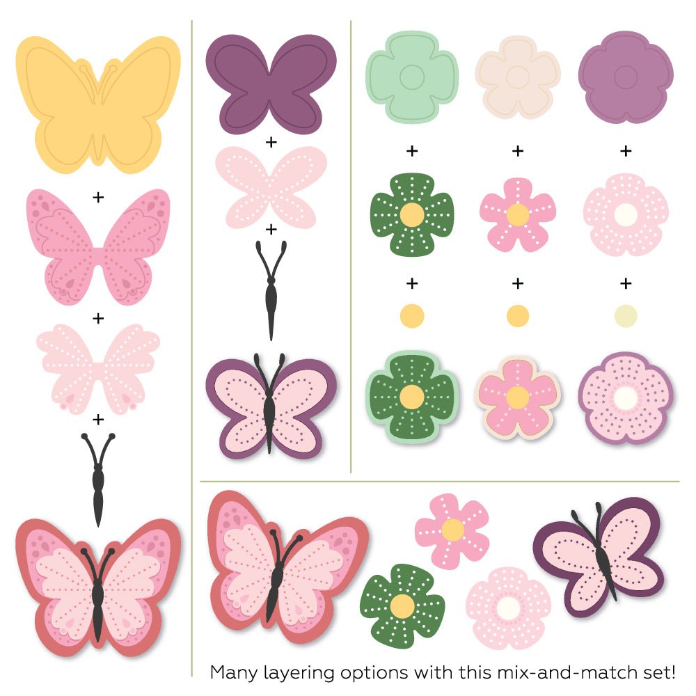 Honey Bee Lovely Layers Petals And Wings Dies hbds-llptlwg