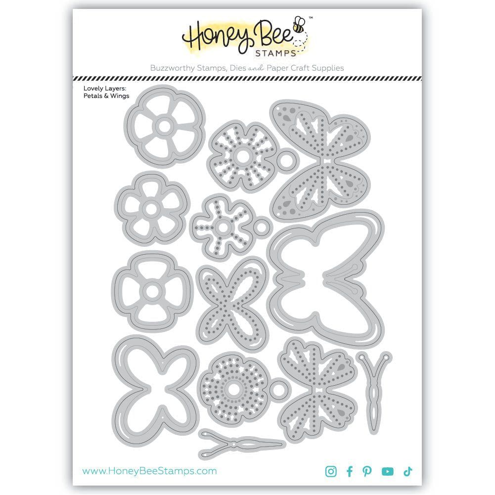 Honey Bee Lovely Layers Petals And Wings Dies hbds-llptlwg Product Image
