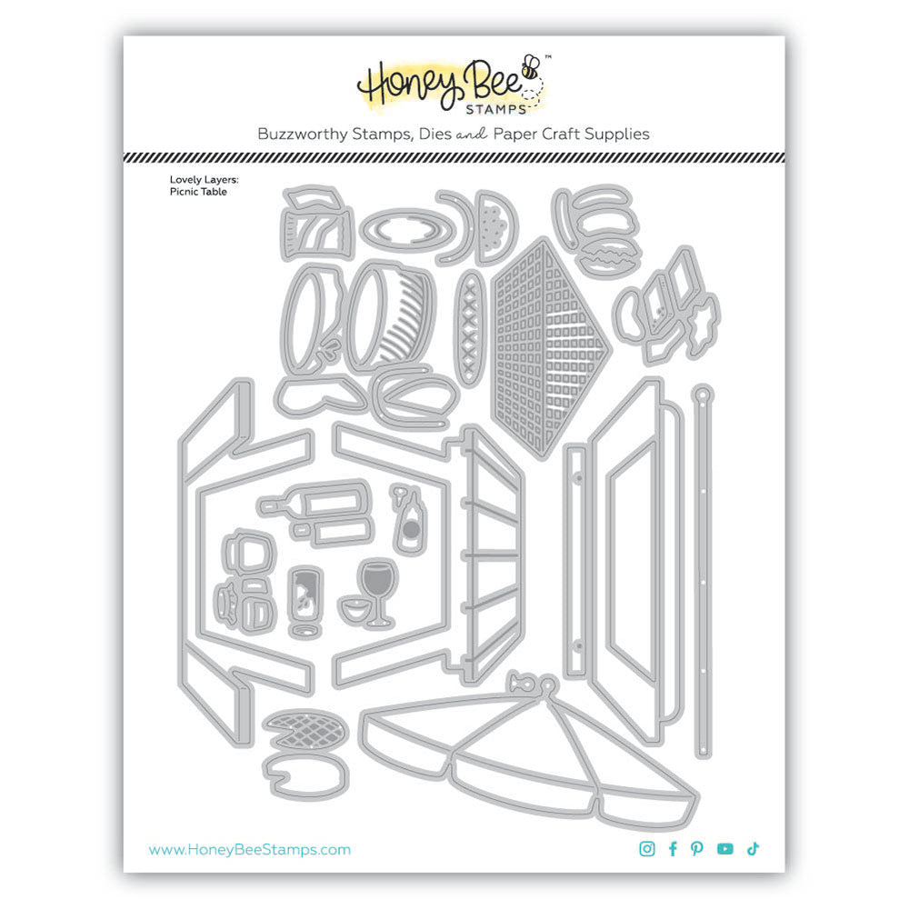 Honey Bee Lovely Layers Picnic Table Dies hbds-llpctbl Product Image