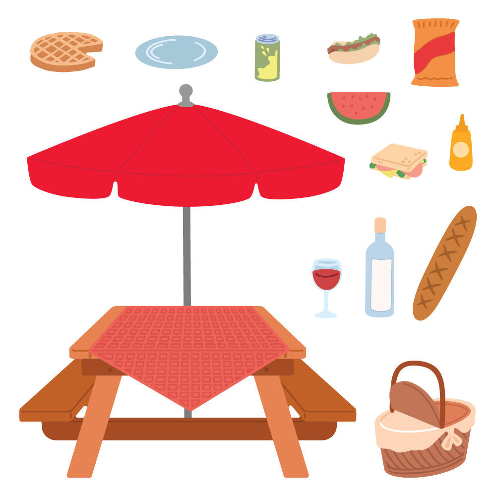 Honey Bee Lovely Layers Picnic Table Dies hbds-llpctbl Summertime