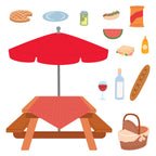 Honey Bee Lovely Layers Picnic Table Dies hbds-llpctbl Summertime