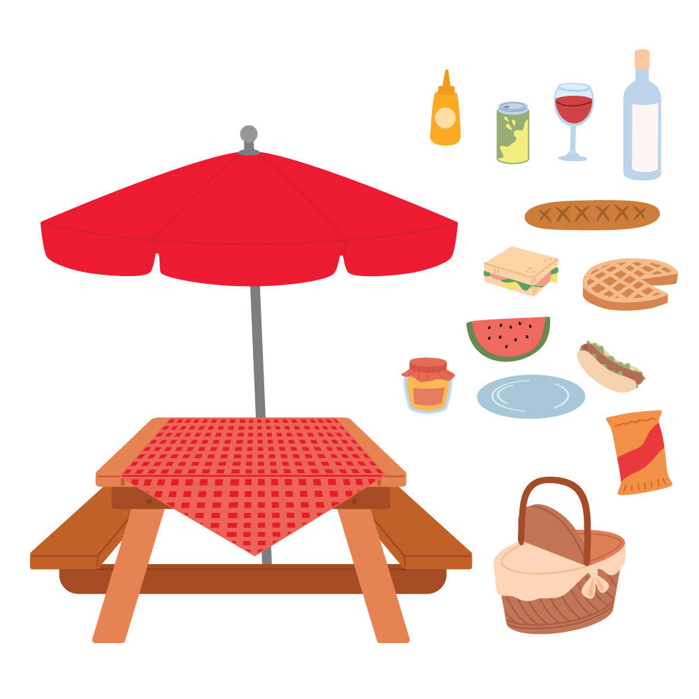 Honey Bee Lovely Layers Picnic Table Dies hbds-llpctbl Summertime Basket