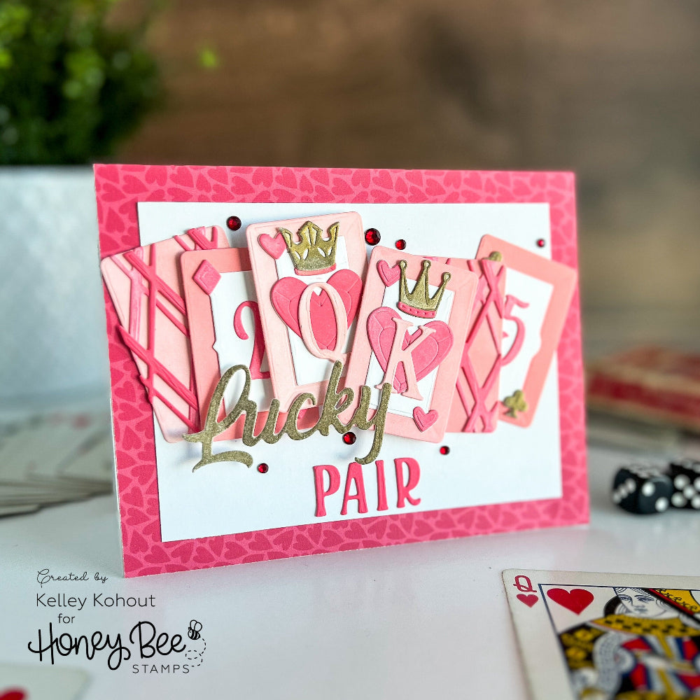 Honey Bee Lovely Layers Playing Cards Dies hbds-llplay Lucky Pair Card