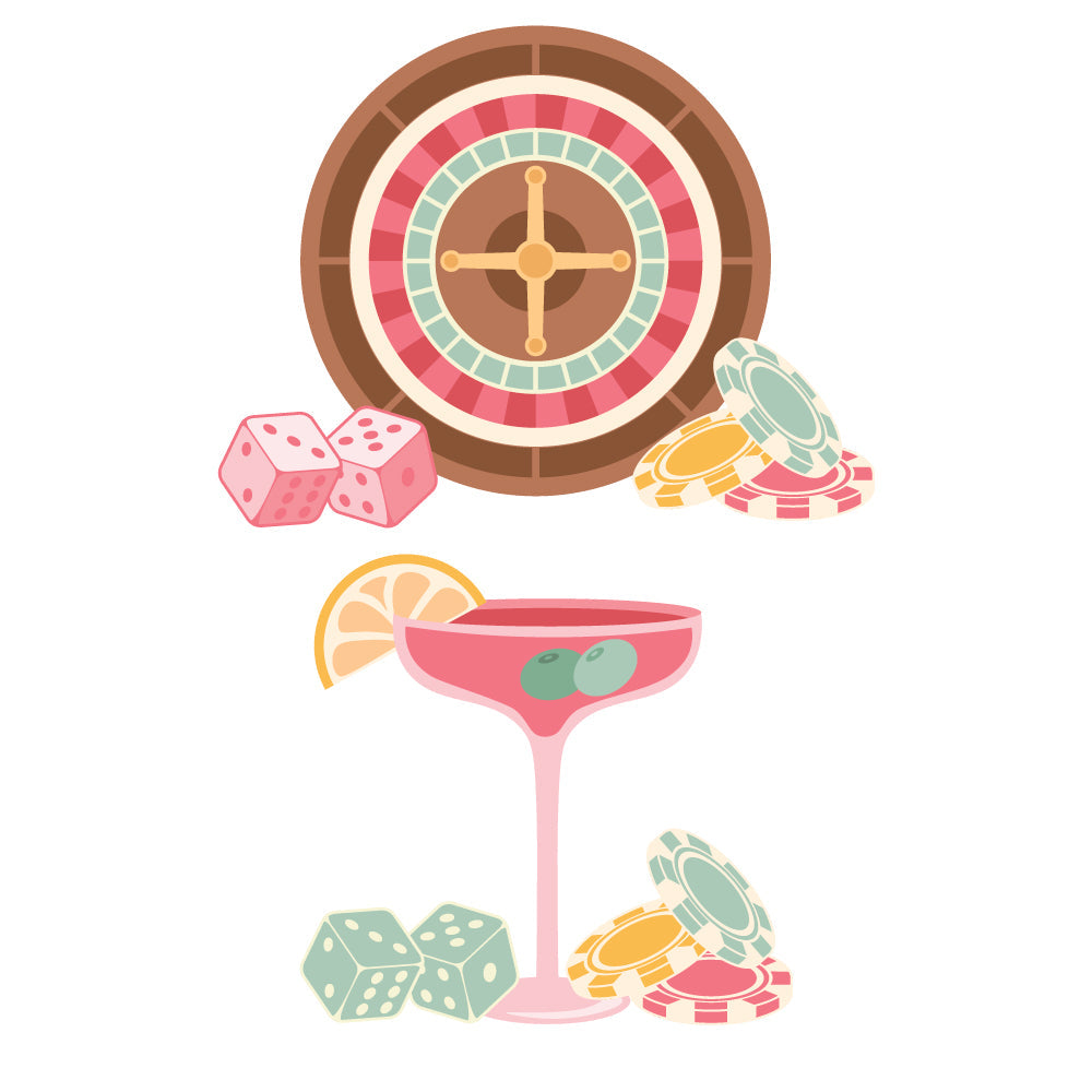 Honey Bee Lovely Layers Roll The Dice Dies hbds-llrolld Casino Martini Drink