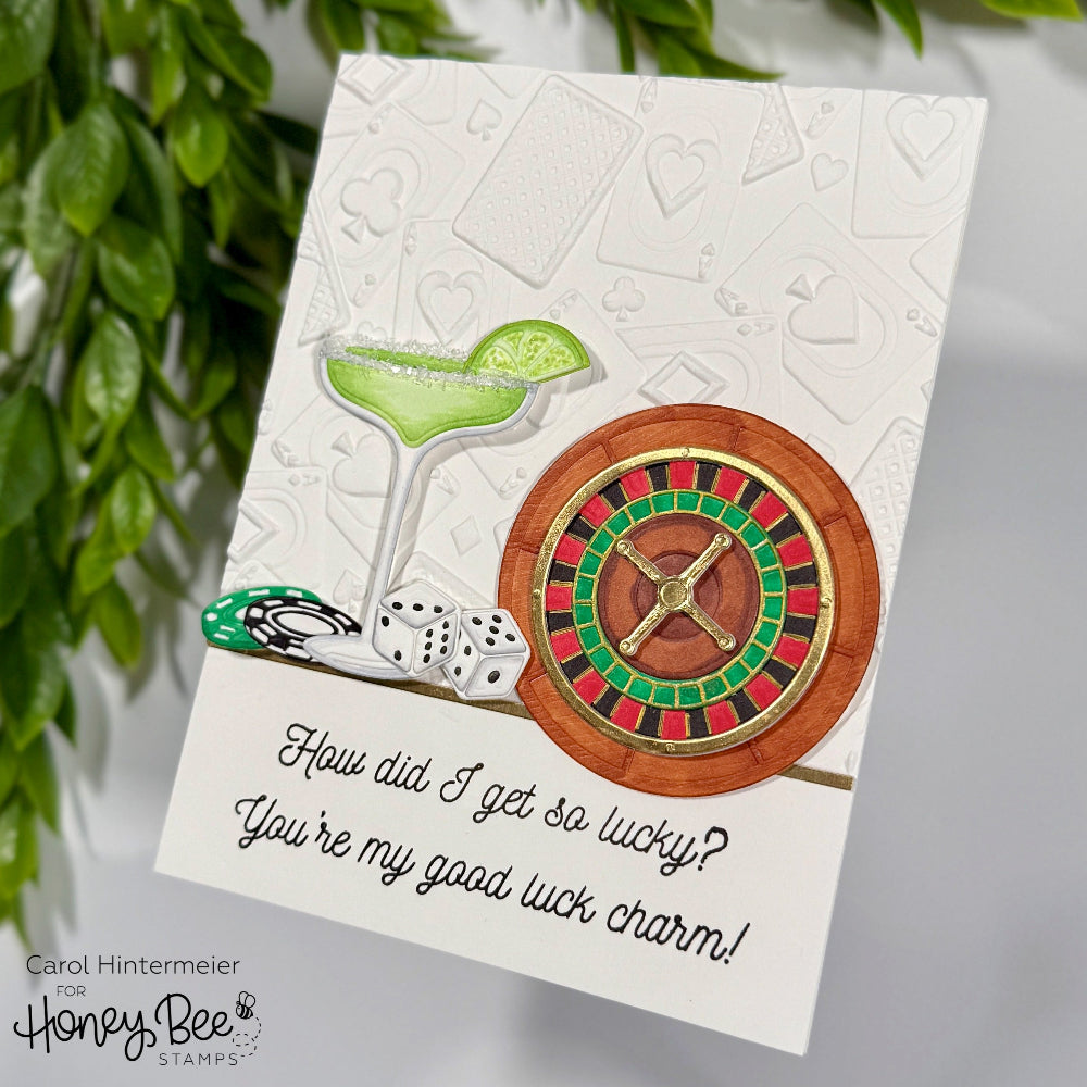 Honey Bee Lovely Layers Roll The Dice Dies hbds-llrolld You're My Good Luck Casino Charm Card