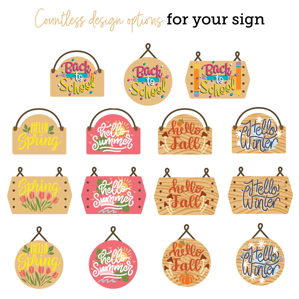Honey Bee Lovely Layers Seasonal Signs Dies hbds-llsesn Design Option Samples