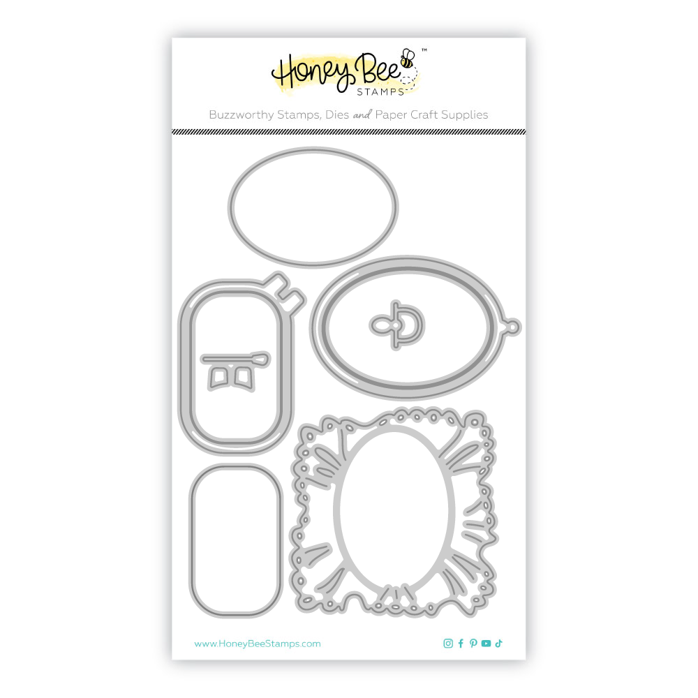 Honey Bee Lovely Layers Shaped Embroidery Hoops Dies hbds-llsheh Product Image