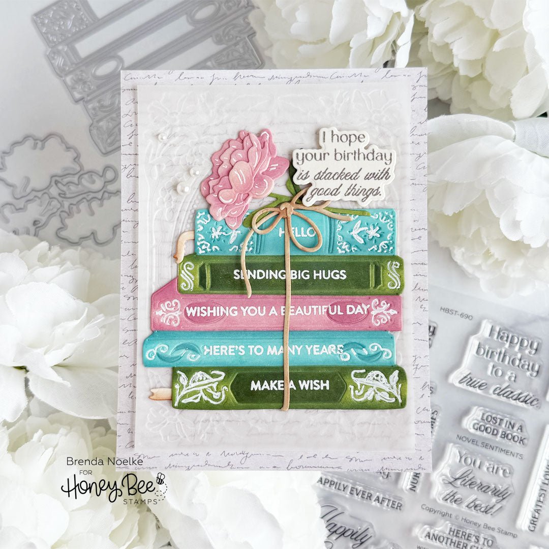 Honey Bee Lovely Layers Stacked Stories Dies hbds-llsksty I Hope Your Birthday Is Stacked With Good Things Card