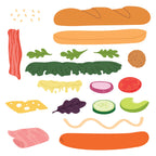 Honey Bee Lovely Layers Sub Sandwich Dies hbds-llsbsnd