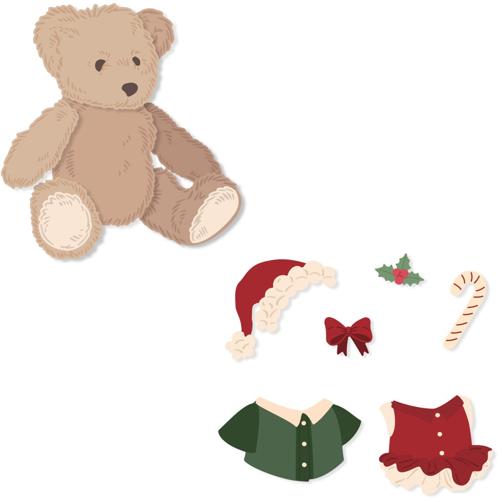 Honey Bee Lovely Layers Teddy Bear And Holiday Add On Dies Bundle