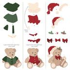 Honey Bee Lovely Layers Teddy Bear Holiday Add On Dies hbds-llhltdy Holiday Outfits Guide