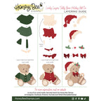 Honey Bee Lovely Layers Teddy Bear Holiday Add On Dies hbds-llhltdy Layering Guide