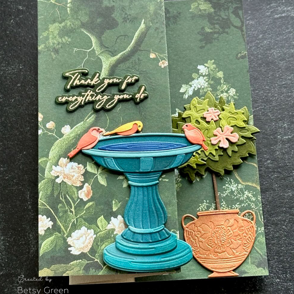 Honey Bee Lovely Layers Topiary Dies hbds-lltopry Thank You For Everything You Do Card