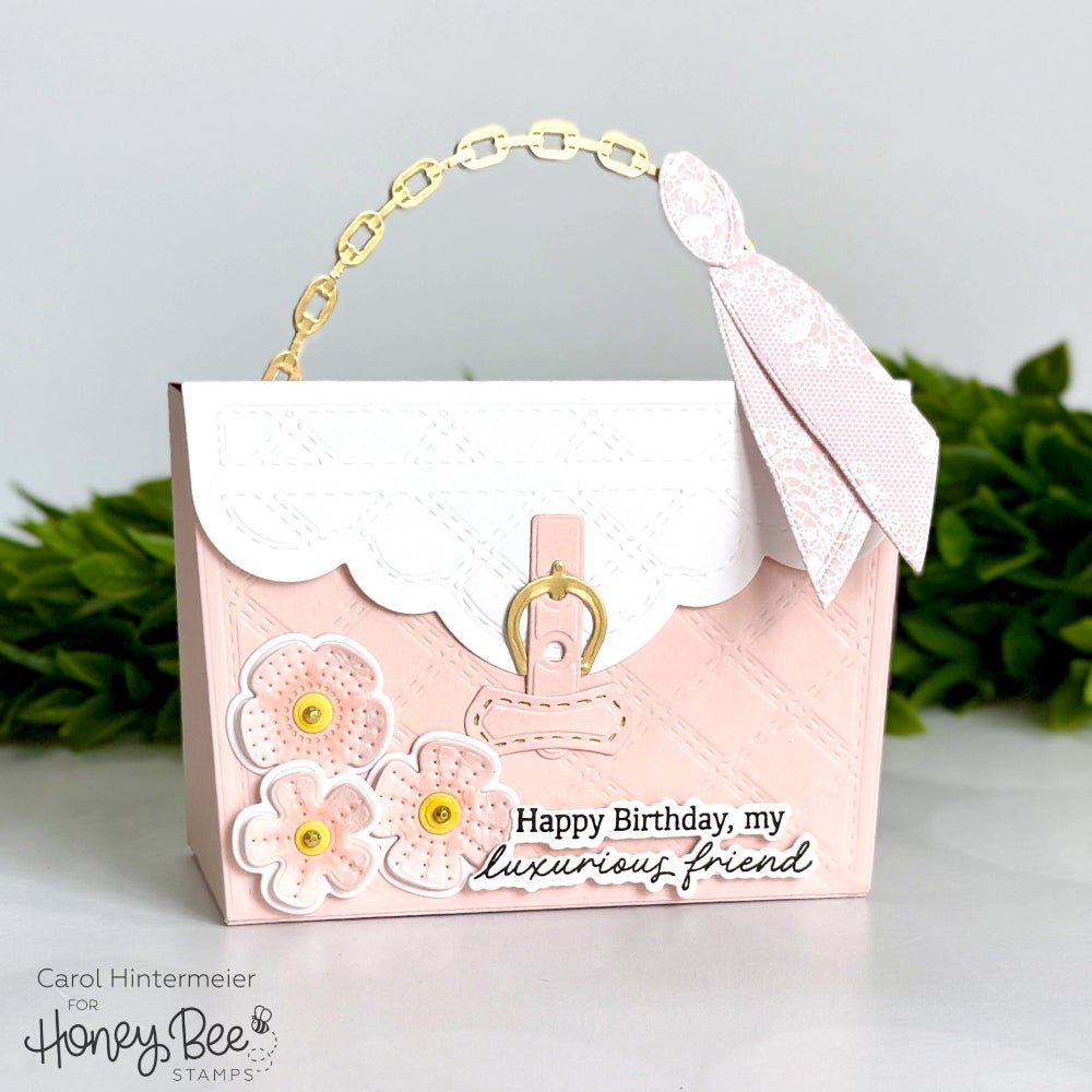 Honey Bee Lovely Layers Tote For All Seasons Dies hbds-lltote Happy Birthday To My Luxurious Friend