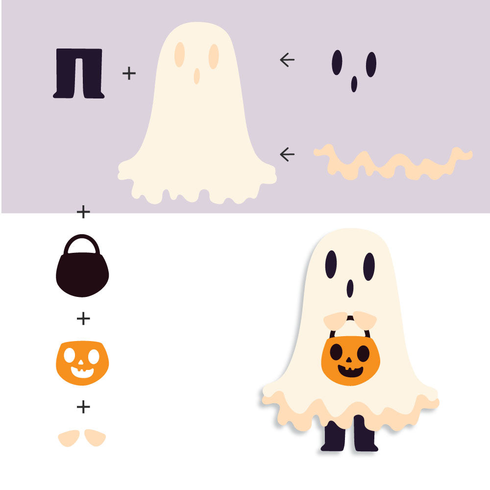 Honey Bee Lovely Layers Trick Or Treat Dies hbds-lltktrt Halloween Ghost Costume