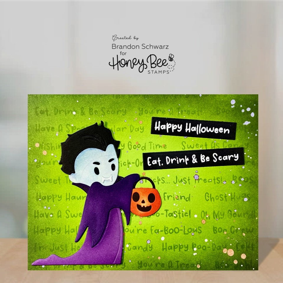 Honey Bee Lovely Layers Trick Or Treat Dies hbds-lltktrt Happy Halloween Card