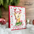 Honey Bee Lovely Layers Vintage Reindeer Dies hbds-llvinrd Rudolph Card