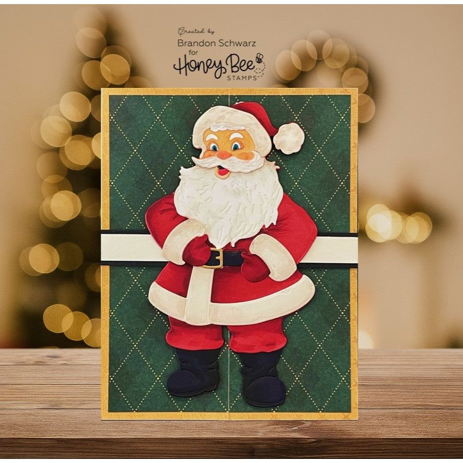 Honey Bee Lovely Layers Vintage Santa Dies hbds-llvnst Christmas Card