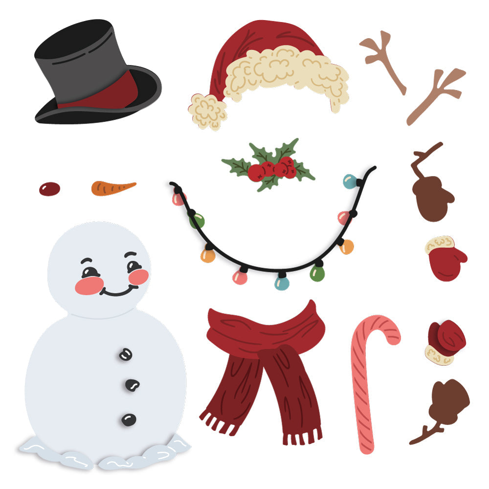 Honey Bee Lovely Layers Vintage Snowman Dies hbds-llsnwm