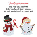 Honey Bee Lovely Layers Vintage Snowman Dies hbds-llsnwm Detailed Image