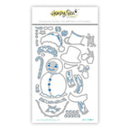 Honey Bee Lovely Layers Vintage Snowman Dies hbds-llsnwm Packaging Image