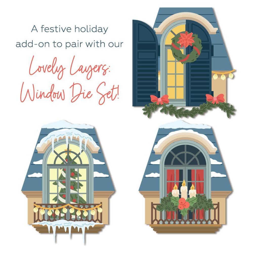 Honey Bee Lovely Layers Window And Holiday Add-On Dies Bundle HBDS-LLWNDHLLL Decorated Mock Ups