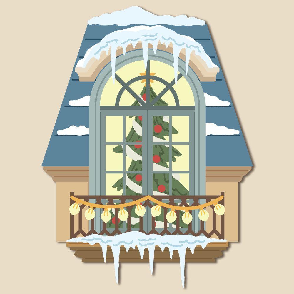 Honey Bee Lovely Layers Window And Holiday Add-On Dies Bundle HBDS-LLWNDHLLL Tree And Lights