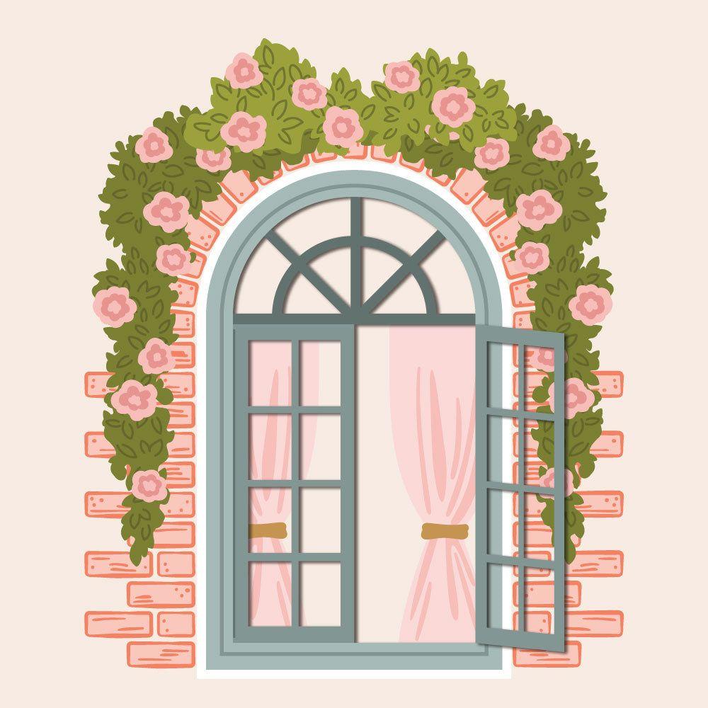 Honey Bee Lovely Layers Window And Holiday Add-On Dies Bundle HBDS-LLWNDHLL with Floral Decor