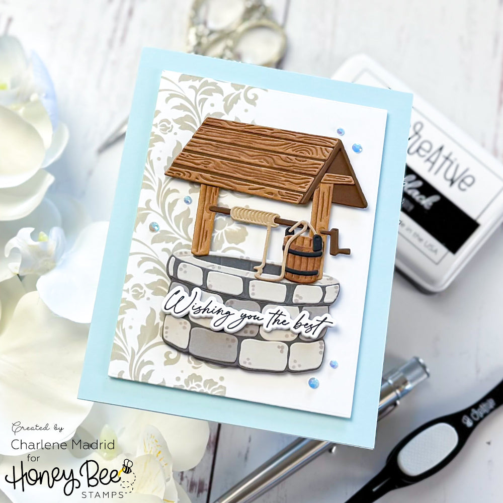 Honey Bee Lovely Layers Wishing Well Dies hbds-llwwell Encouragement Card