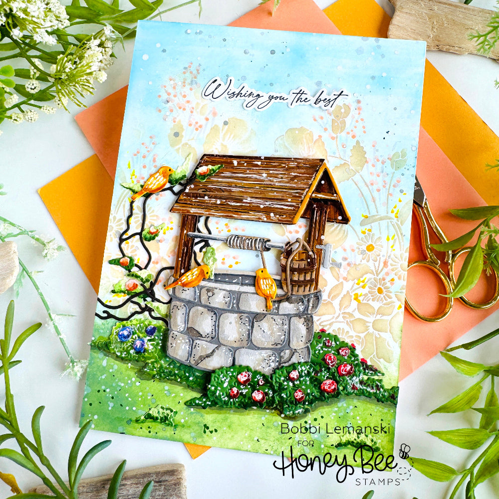 Honey Bee Lovely Layers Wishing Well Dies hbds-llwwell Hope Card | color-code:ALT01