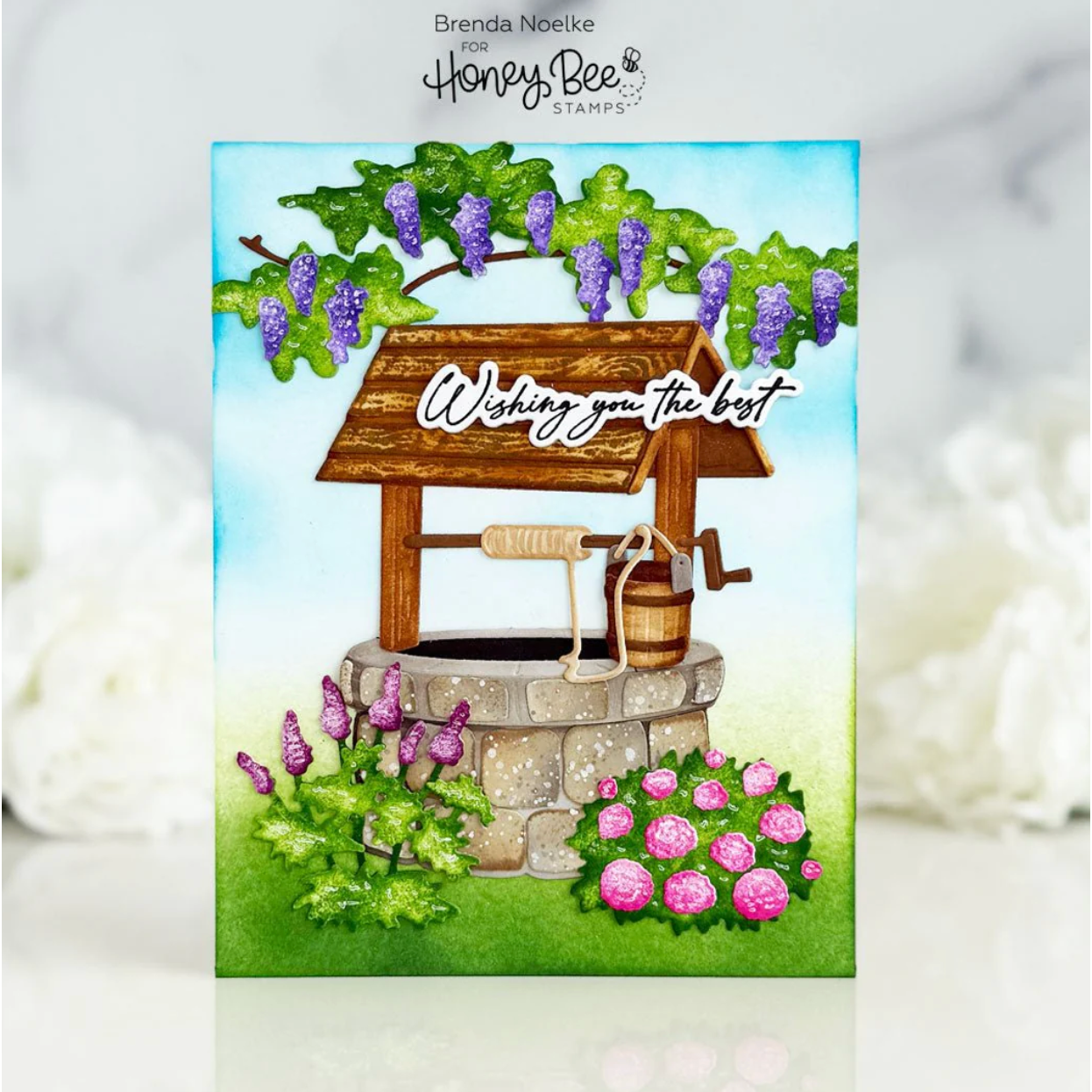 Honey Bee Lovely Layers Wishing Well Dies hbds-llwwell Uplifting Card | color-code:ALT02
