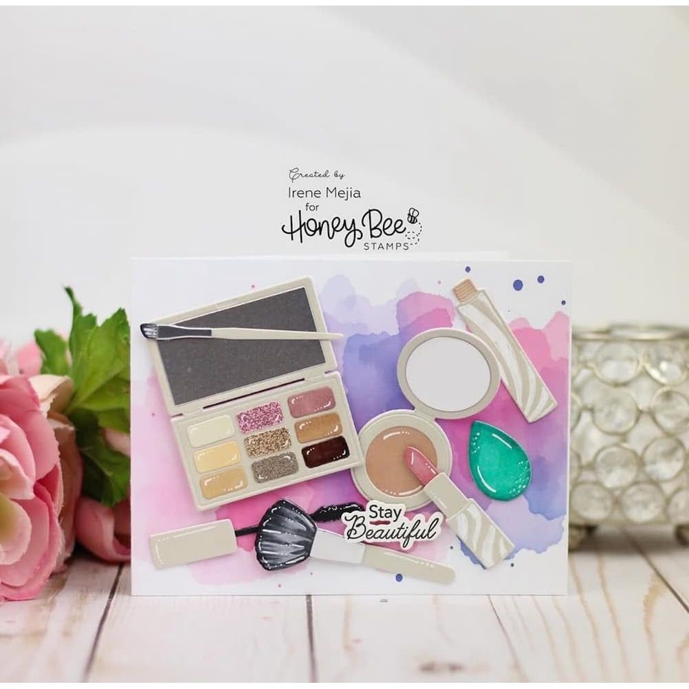 Honey Bee Lovely Layers Zipper Bag Makeup Add On Dies hbds-llmkup Stay Beautiful