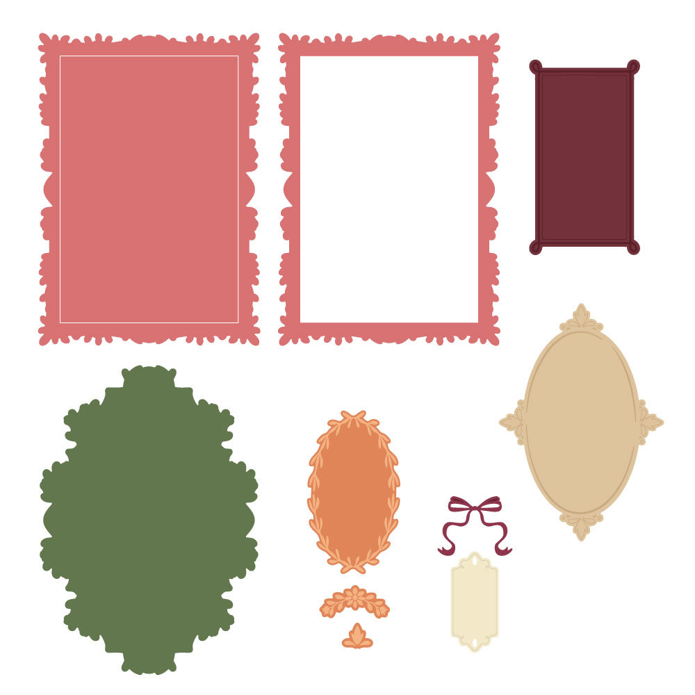 Honey Bee Lovely Layouts Framed In Fall Dies hbds-llfrmifl Product Pieces