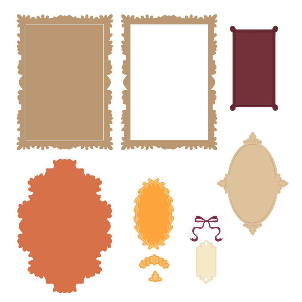 Honey Bee Lovely Layouts Framed In Fall Dies hbds-llfrmifl Product Pieces Images