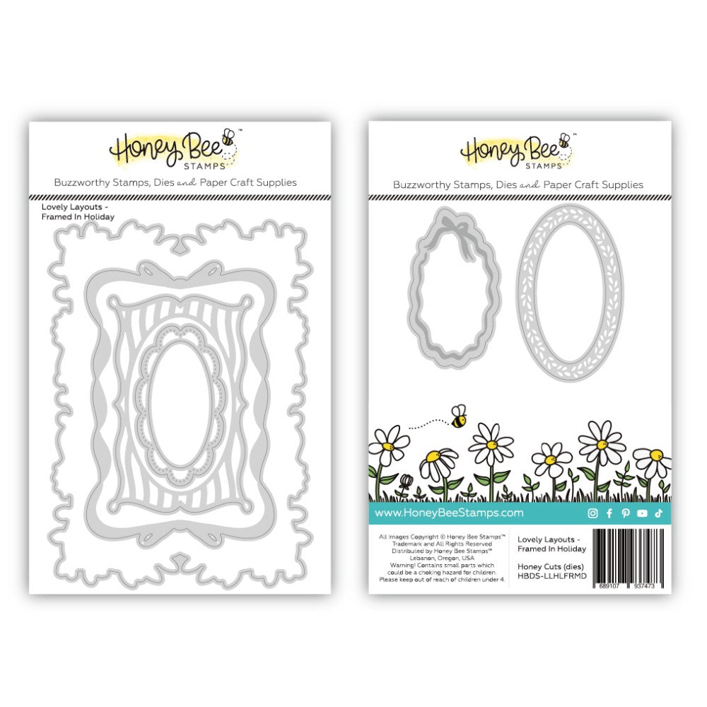 Honey Bee Lovely Layouts Framed In Holiday Dies hbds-llhlfrmd Packaging Image
