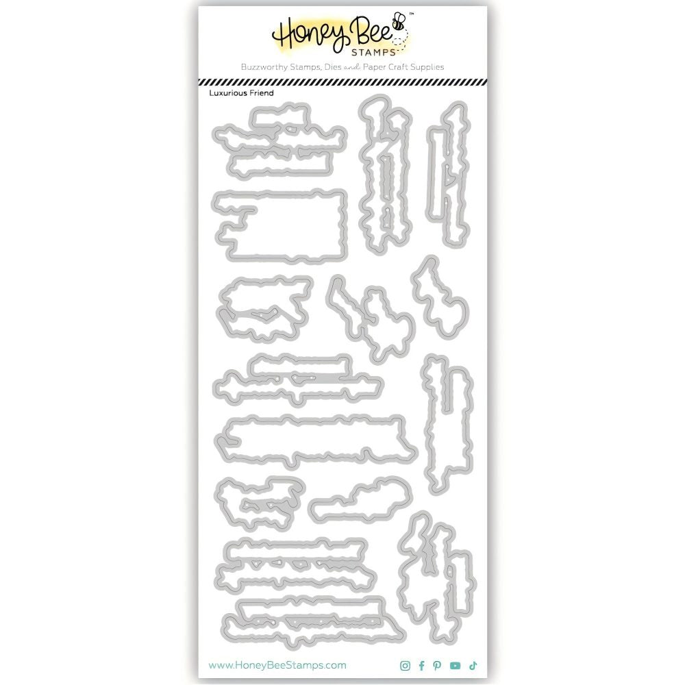 Honey Bee Luxurious Friend Clear Stamps And Dies Bundle HBDS-687 Packaged HoneyCuts Dies