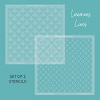 Honey Bee Luxurious Lines Background Stencils hbsl-178