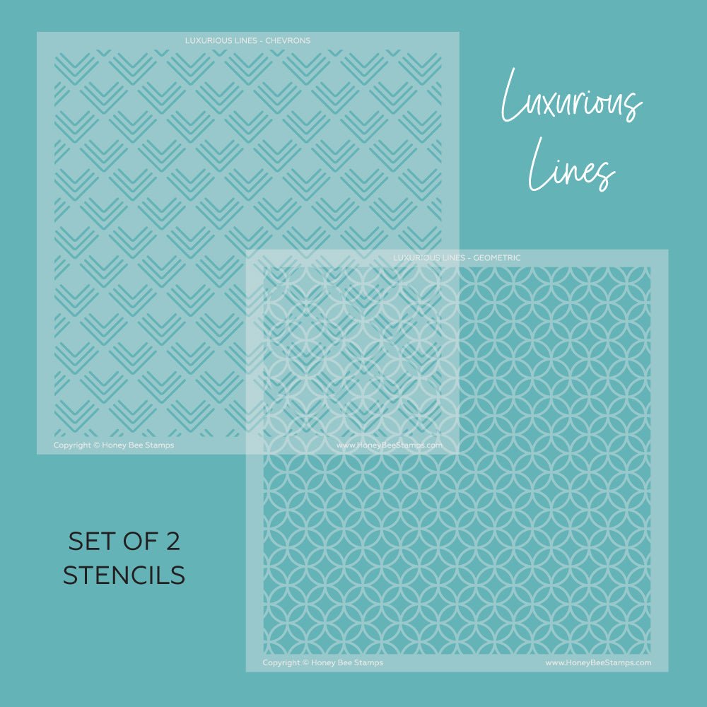 Honey Bee Luxurious Lines Background Stencils hbsl-178